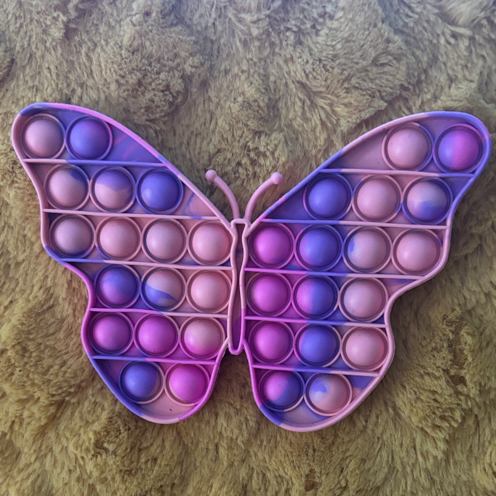 Pink and Purple Butterfly Pop It Fidget Toy